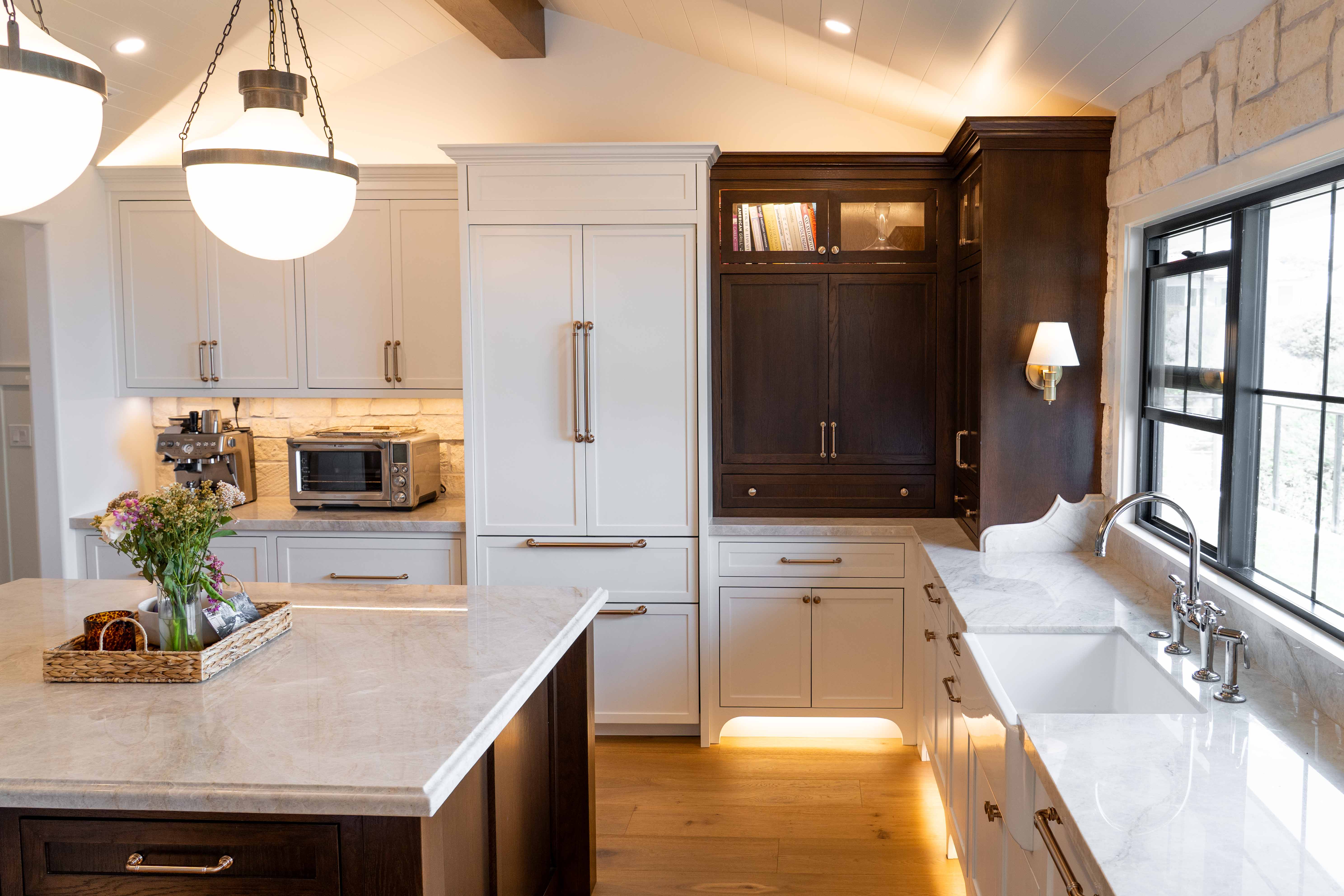 Shaker Cabinet Detail - Five-piece shaker doors with soft-close Blum hardware in San Diego