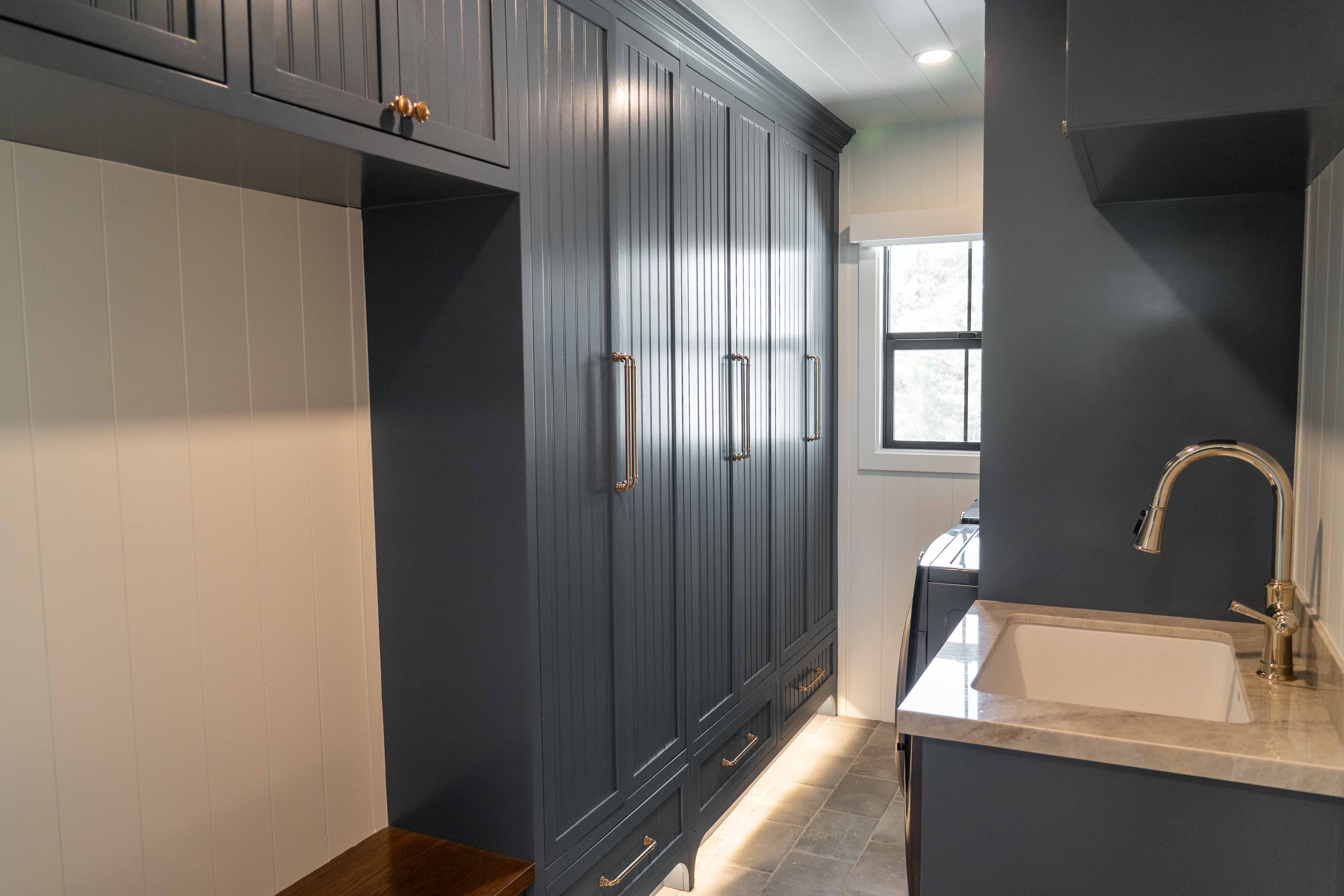 Tall Pantry Cabinetry - Floor-to-ceiling pantry with adjustable shelving and soft-close doors in San Diego